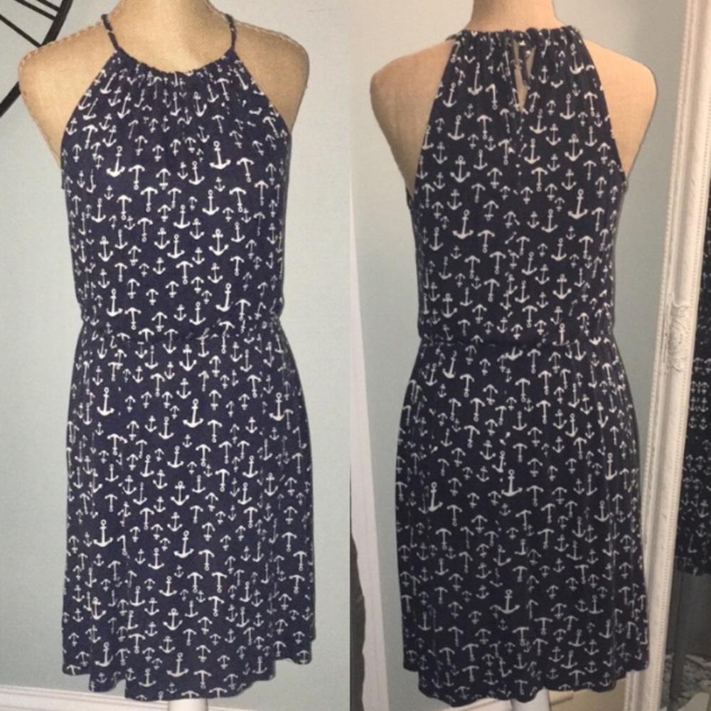 Navy Anchor Dress - Picture 2 of 8